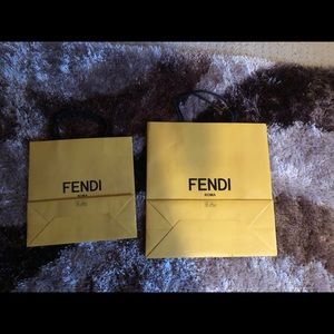 FENDI shopping bag, big paper bag (right) 13.78”*13”*5.5”